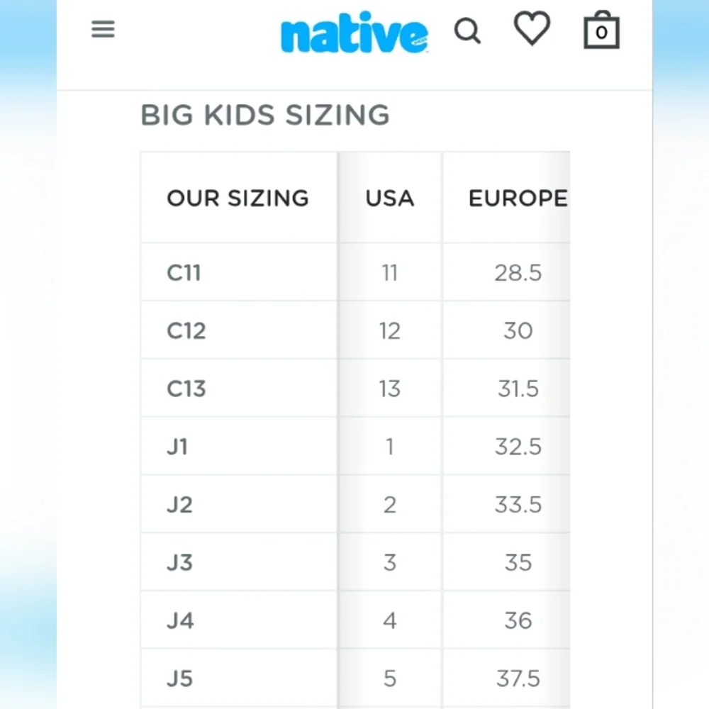 NATIVE Kids Shoes